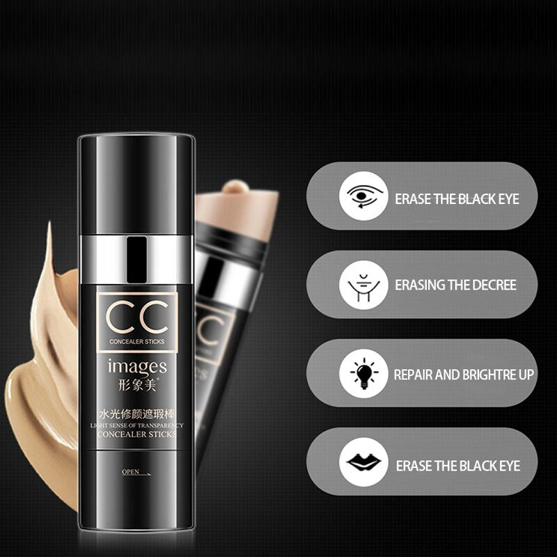 Image Beautiful Water Light Repair Concealer Stick Brighten Skin Color Waterproof Cushion Cc Cream Lasting Non-Marking Repair Capacity Cc Rod