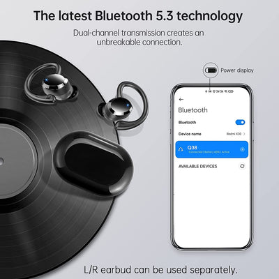 Cuffie Bluetooth Sport Auricolari Bluetooth 5.3 Con Hifi Stereo,48Ore Cuffie Wireless Sport Display Led/Chiamata Hd/Impermeabile Ip7/Vestibilità Comoda Running Cuffiette Bluetooth Cancellazione Rumore