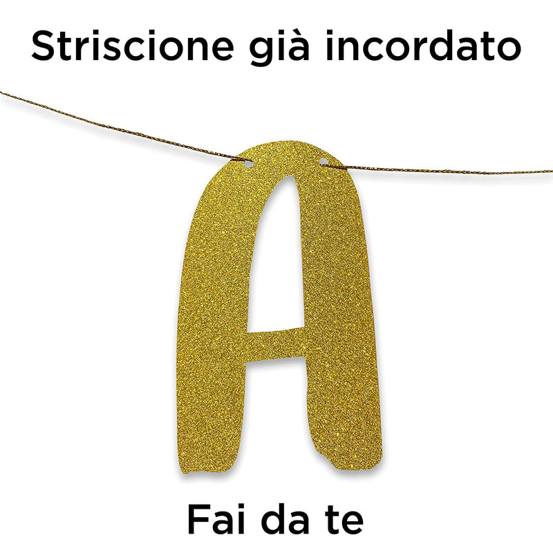 30 Anni & Sentirli Tutti - Decorazioni Compleanno - Gadget Divertenti Compleanno - Decorazioni per Feste - Striscione Oro