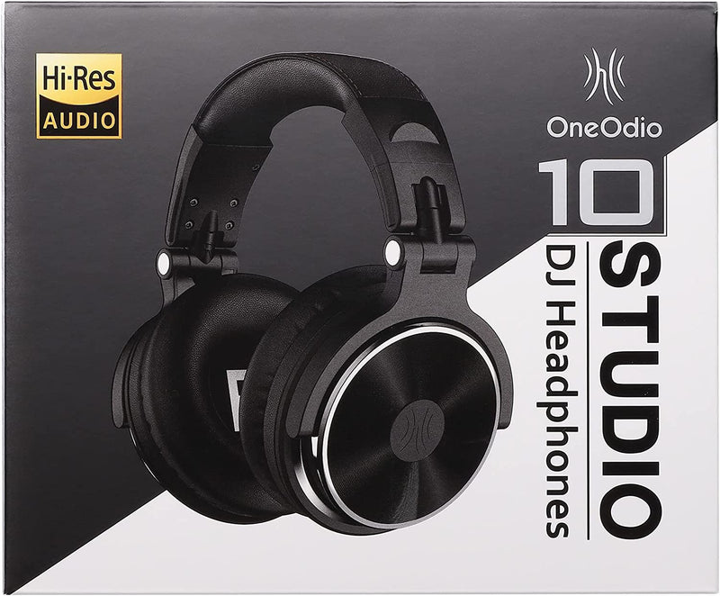 Pro 10 Cuffie over Ear, Cuffie Cablate Con Shareporte Microfono, Jack 3,5 Mm E 6,35 Mm, Cuffie Perregistrazione, Mixaggio, Monitoraggio in Studio, DJ, Chitarra,Podcast, Cellulare, PC