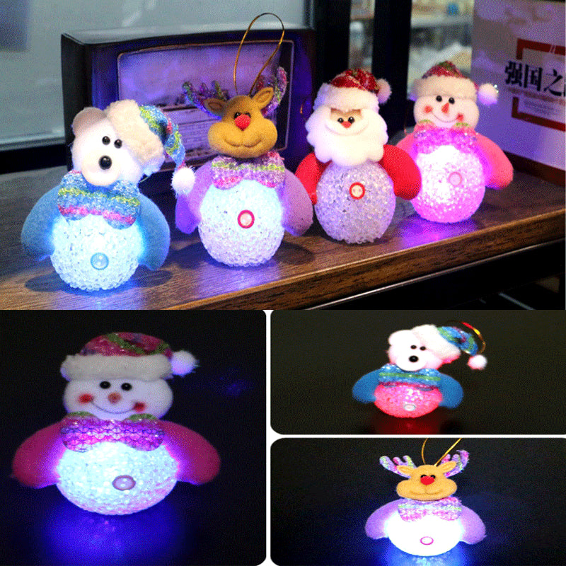 Christmas Luminous Pendant Santa Claus Snowman Bear Elk Lantern