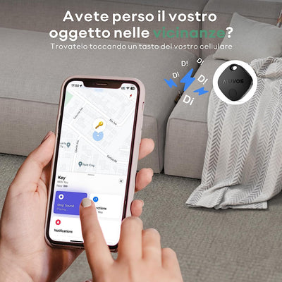 Smart Tracker Tag, Bluetooth Localizzatore Compatibile Con Apple Dov'È (Solo Ios), Trova Oggetti E Chiavi/Bagagli/Valigie/Zaini/Portafogli, Batteria Sostituibile, IP67 Impermeabile,1 Pezzo Nero