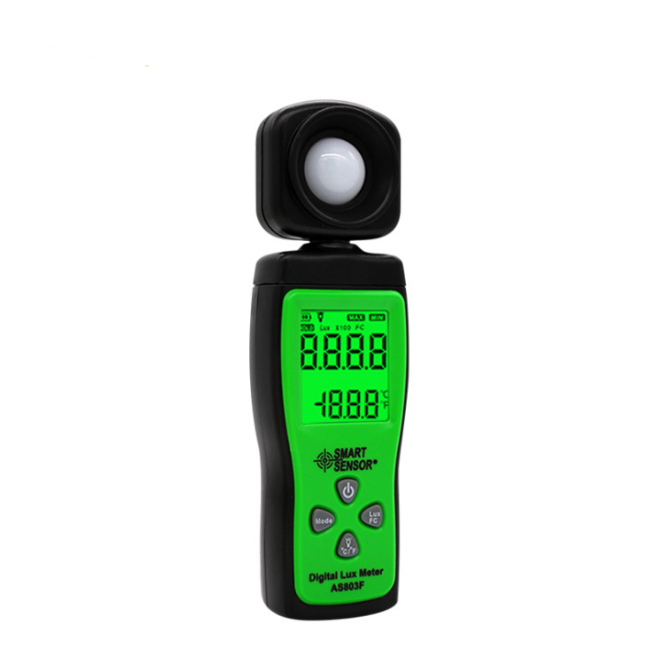 SMART SENSOR AS803 Mini Digital Lux Meter LCD Display Illuminometer UV Radiometers Photometer Luxmeter Light Meter 0-200000 Lux