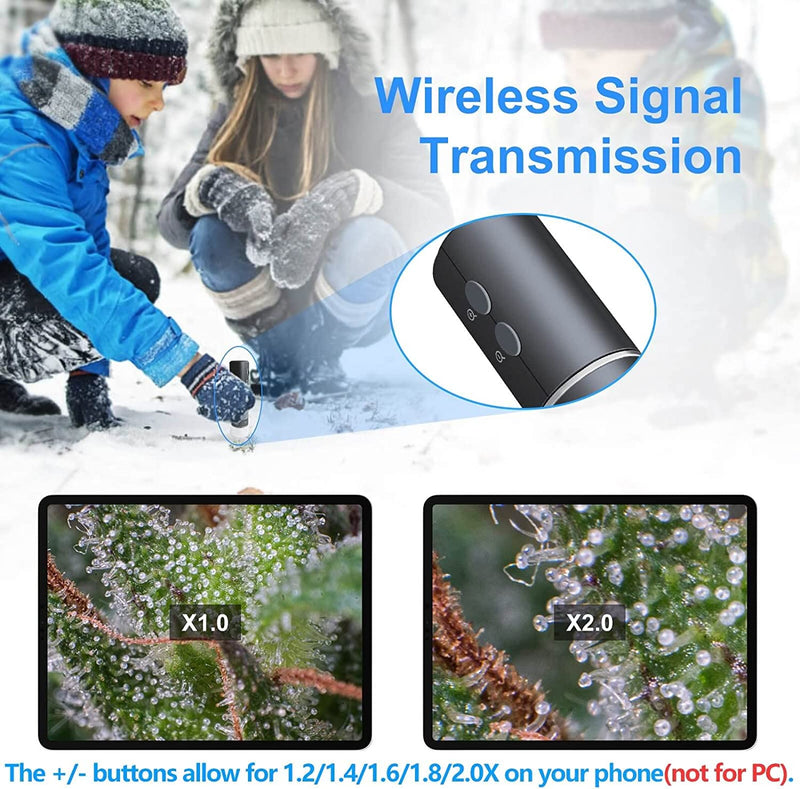 4K Wifi Microscopio per Iphone Android, Da 50 a 1000X USB Wireless Digital Scope Fotocamera per Endoscopio Super HD Compatibile Con Telefono Android Tablet Iphone Ipad Windows Mac Chrome Linux