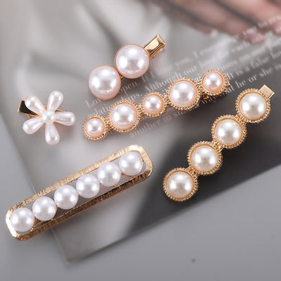 Slip-On Pearl Bow Hair Clip