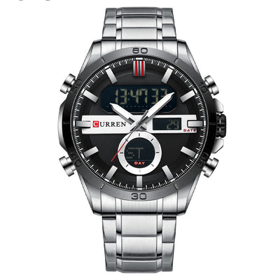 Men'S Multifunctional Electronic Waterproof round Watch