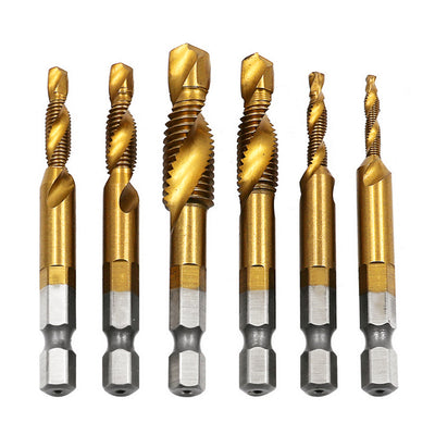 Tap set for titanium screw machine