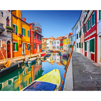 Venice Landscape Diy Frameless Digital Oil Painting