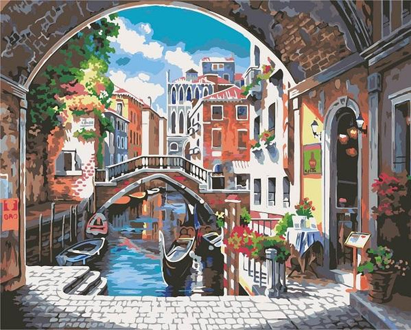 Venice Landscape Diy Frameless Digital Oil Painting