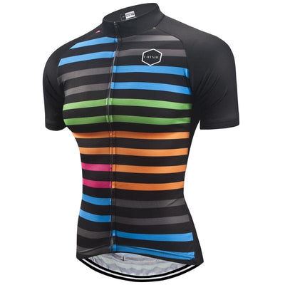 Short Sleeve Cycling Jersey - Stripes