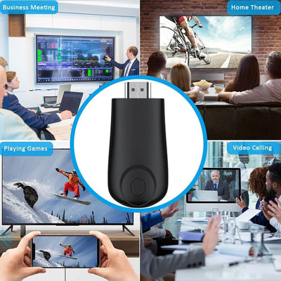 Adattatore per Display HDMI Wireless,Trasmettitore HDMI E Ricevitore Dongle,Adattatore per Mirroring Schermo HDMI 1080P Client Streaming per I-Phone/Android/Ios/Windows/Pc a HD Tv/Monitor/Proiettore