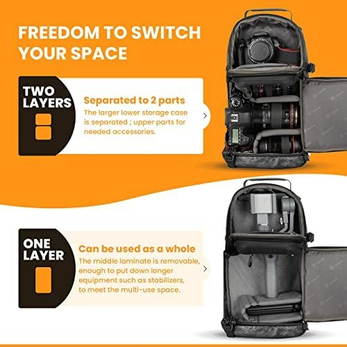 TARION TR-S Borsa a tracolla per fotocamera, Borsa da viaggio impermeabile Borsa fotografica Za