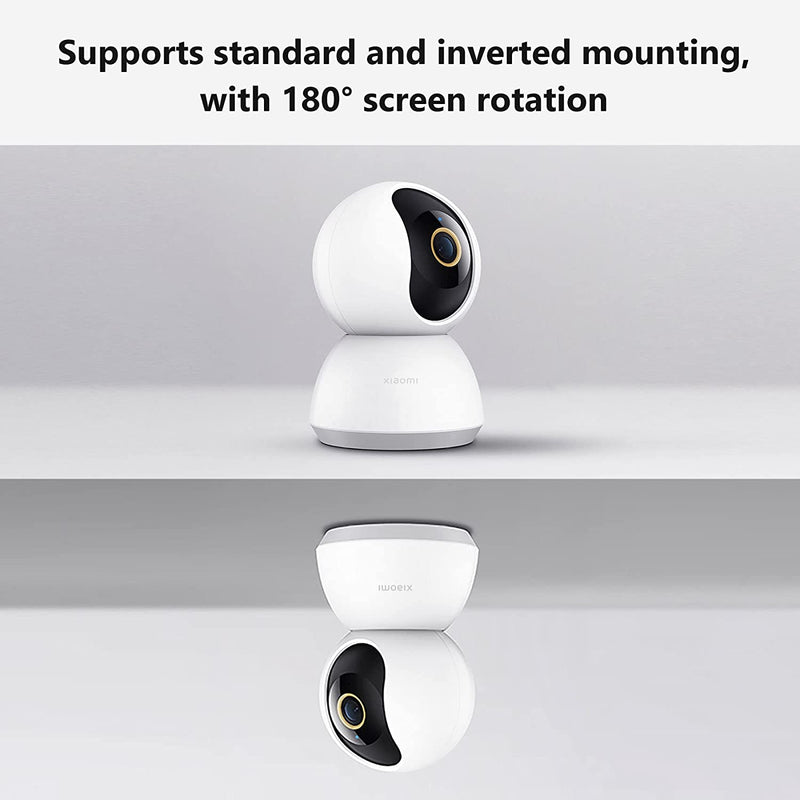 Mi Smart Camera C300 2K, Telecamera Wifi Interno Sorveglianza, Rilevamento Umano Intelligente AI, Risoluzione 2K, Rilevamento Umano Con IA -Lente 6P Apertura F1.4, Bianco
