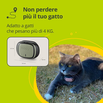 - GPS per Collare Cani E Gatti Evo - Tracker Salute E Attività - GPS Satellitare per Collare GPS Gatto E Cane - GPS Cani Waterproof - Localizzatore Con Alert Istantaneo E LED - Verde