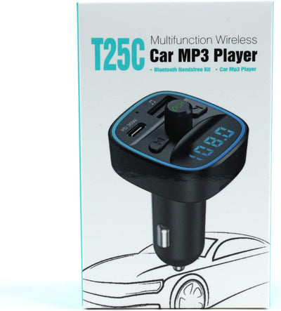 Trasmettitore FM Bluetooth per Auto, Type-C PD 30W Radio Adattatore Bluetooth Auto a Ricarica Rapida Con Chiamata a Mani Libere, Lettore Musicale MP3 Di Supporto Scheda TF E Disco USB