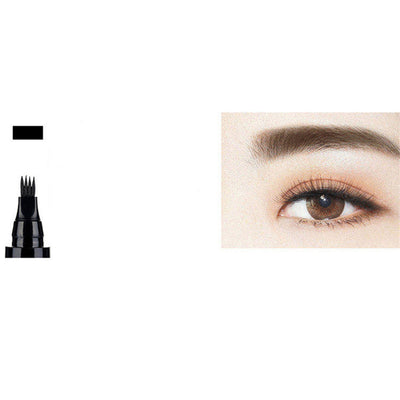 Four-Prong Bifurcated Liquid Eyebrow Pencil