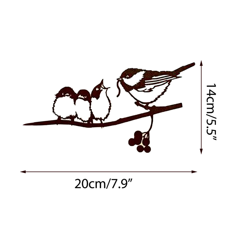 Bird Art Outdoor Garden Statues Backyard Lawn Stakes Metal Yard Decor Gift Garden Statues Decoration Ornament