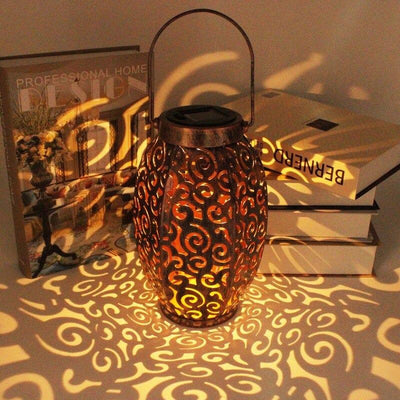 Solar Wrought Iron Hollow Lantern European Style