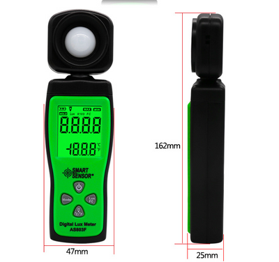 SMART SENSOR AS803 Mini Digital Lux Meter LCD Display Illuminometer UV Radiometers Photometer Luxmeter Light Meter 0-200000 Lux