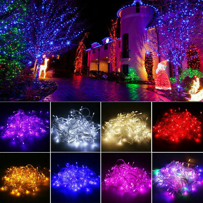 LED Fairy String Lights Multicolor Garland Beads Outdoor Waterproof Holiday Party Christmas Tree Decor