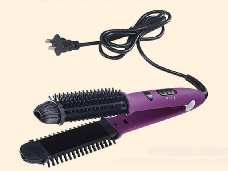 Hair Curling Stick Dual-Purpose Hair Straightener Buckle Hair Curler Electric Coil Comb Plywood