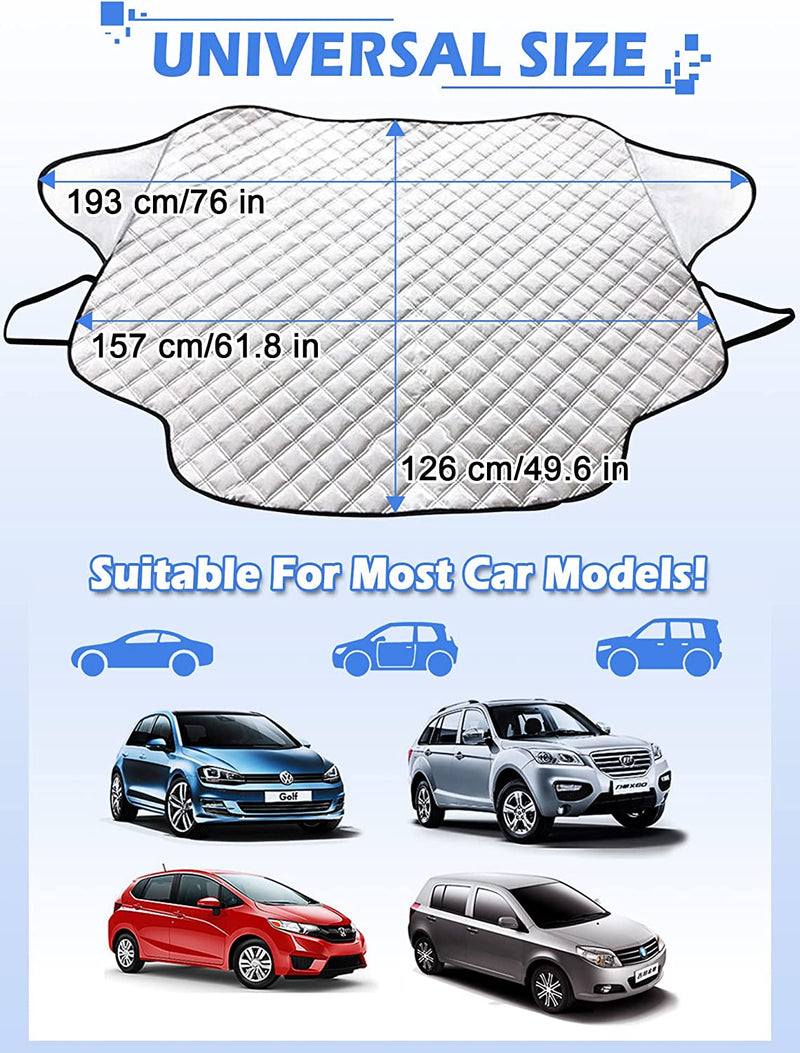 Parasole Auto Parabrezza, Accessori per Auto, Parasole per Auto, Coprisole Auto Parabrezza, Protettore Contro I Raggi UV, Pieghevole, Magnetic, Adatto La Maggior Parte Dei Veicoli 193X126Cm