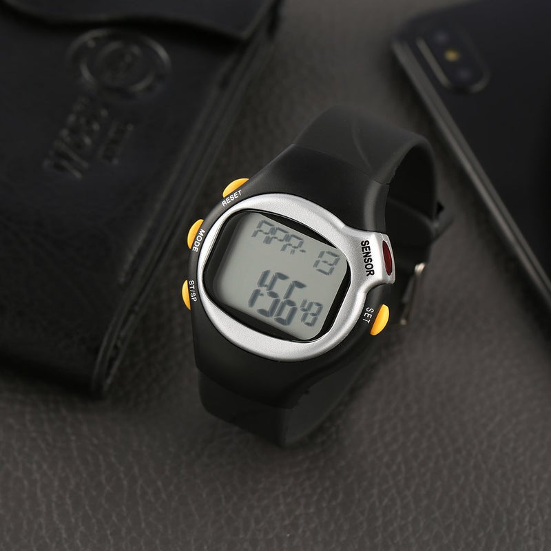 Black Color Pulse Heart Rate Monitor Calorie Counter Stop Watch