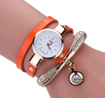 Thin Belt Fashion Ladies Watch Casual Three-Ring Winding Bracelet Watch Women'S Fashion Quartz Watch