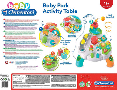 - Baby - Tavolo Happy Park - Tavolino Multiattività Parco Degli Animali, Gioco Interattivo per Bambini 12+ Mesi, 17300