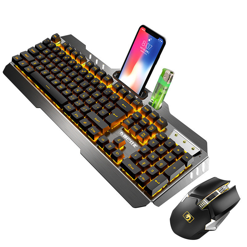 Xinmeng 670 Wireless Charging Keyboard and Mouse Set Game Luminous Keyboard and Mouse Set Cross-Border Ebay Amazon