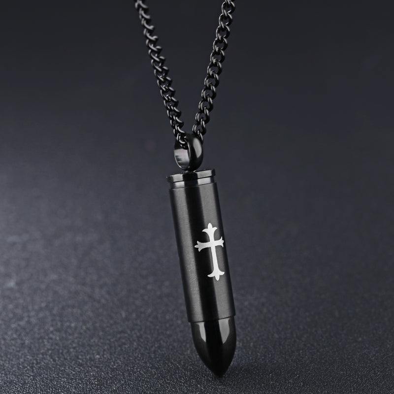 Cross Necklace Cool Trendy Handsome Necklace Stainless Steel Men&