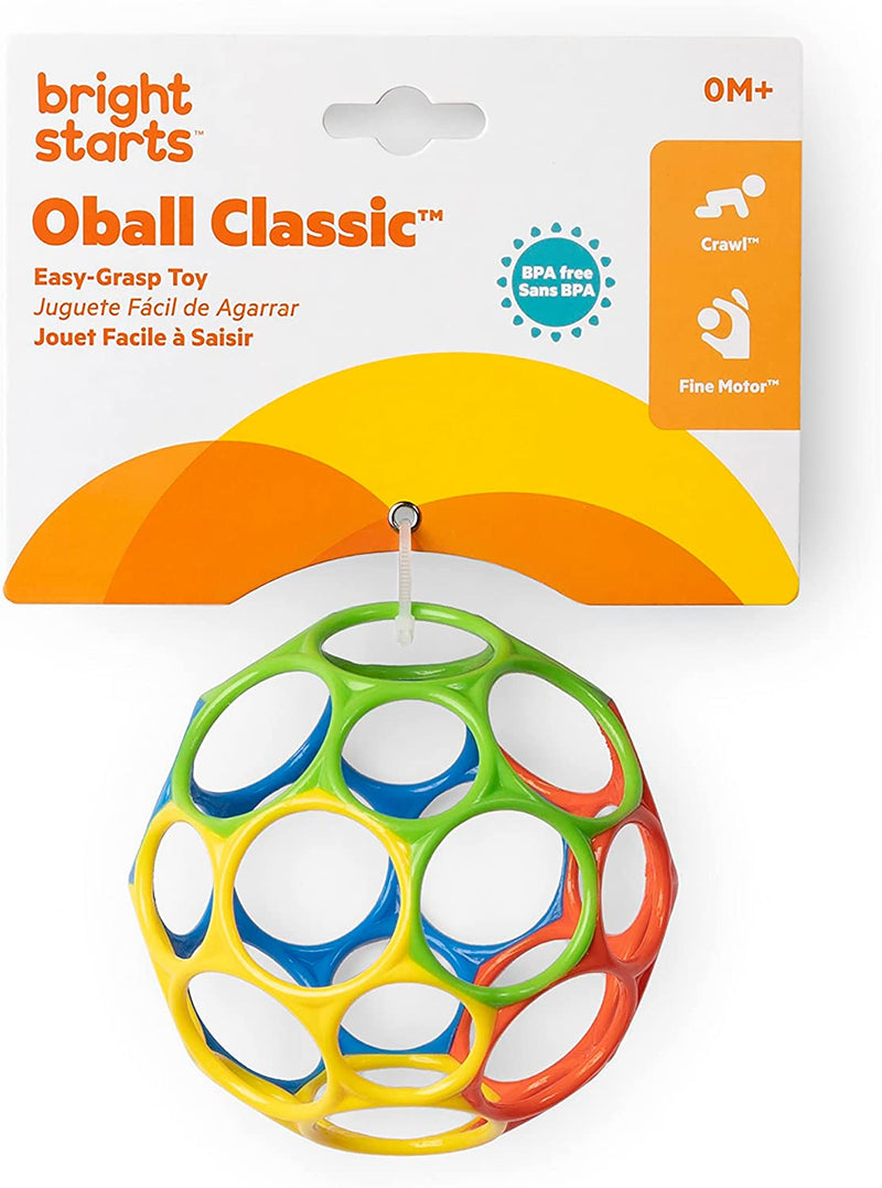 , Oball Classic, Palla Morbido E Flessibile Facile Da Maneggiare, Giocattolo Di Attività Sensoriale per Bambini Di Tutte Le Età, Multicolore