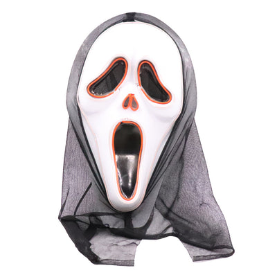 Halloween Scary Skull LED Glowing Screaming Mask