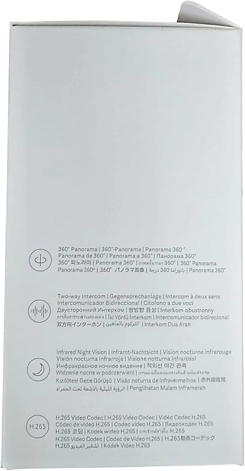 Mi Smart Camera C300 2K, Telecamera Wifi Interno Sorveglianza, Rilevamento Umano Intelligente AI, Risoluzione 2K, Rilevamento Umano Con IA -Lente 6P Apertura F1.4, Bianco