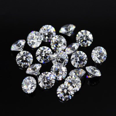 Round White Zircon Naked Stone Cubic Zirconia CZ