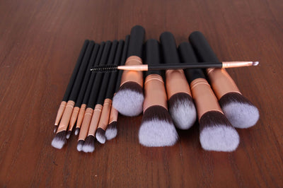 14Pcs Wood Handle Makeup Brush Set