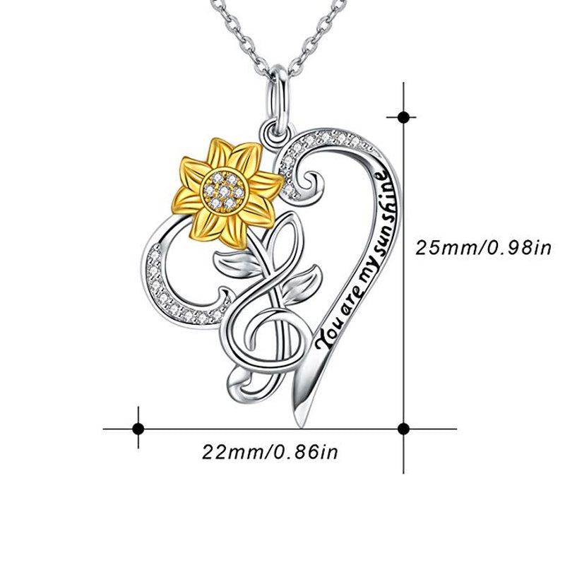 Sunflower Necklace S925 Sterling Silver