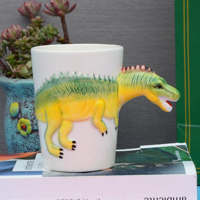 3D Ceramic Dinosaur Shape Cup Special-Shaped Hand-Painted