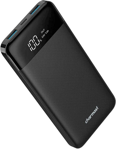 Power Bank 10400Mah, USB C Caricabatterie Portatile Con LED Digitale Display Batteria Esterna Portatile Con 2 Ingressi E 3 Uscite Da 5V/3A per Huawei Xiaomi Smartphone.(Nero)