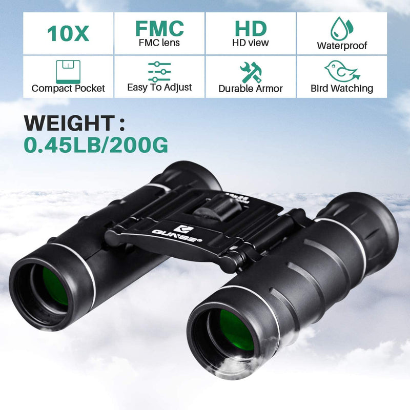 10X25 Binocolo Professionale Compatto, Cannocchiale, Mini Binocolo Tascabile per Bird Watching, Escursionismo,Campeggio Caccia, Viaggio, Sportivi,Concerti