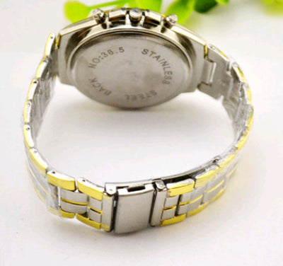 Three-Eye Six-Needle Fashion Steel Belt Watch Men'S Steel Belt Watch