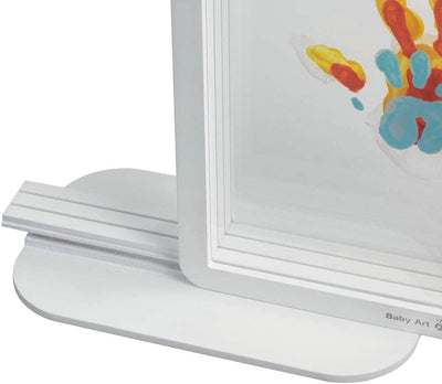 Family Touch Kit Impronta per Realizzare L'Impronta Delle Mani Di Mamma, Papa' E Neonato, Cornice Da Tavolo per Impronte Mani, Bianco