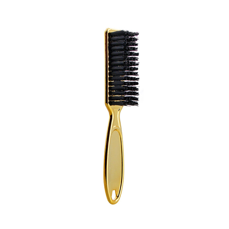 Retro Gradient Oil Head Electroplating Broken Hair Sweeping Neck Cleaning Beard Brush Hair Salon Hairdressing