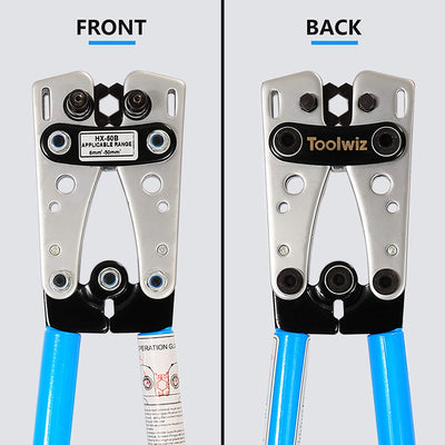 Pinza Crimpatrice - 6 a 50 Mm² Potente Pinza a Crimpare Terminale per Cavi Da 10, 8, 6, 4, 2, 1/0 AWG, Pinze per Crimpare Cavi, Strumenti per Crimpare Capocorda - Blu