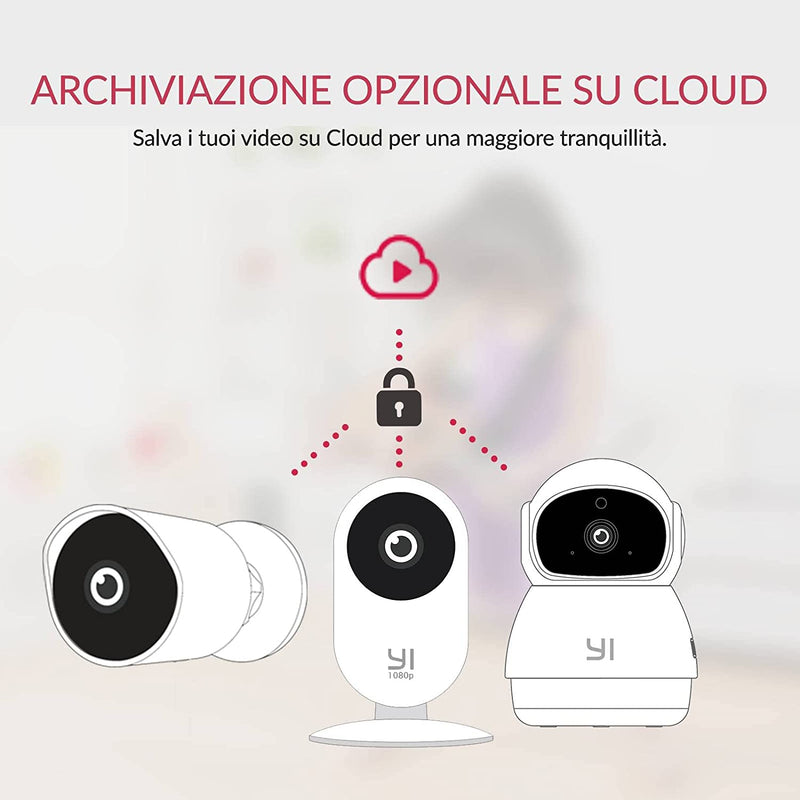 Home Camera 1080P Kit Da 2 ,IP Camera Wifi,Telecamera Interno Di Sorveglianza Con Rilevamento Di Movimento,Notifiche Push,Audio Bidirezionale,Visione Notturna,Smart Videocamera per Telefono,Laptop