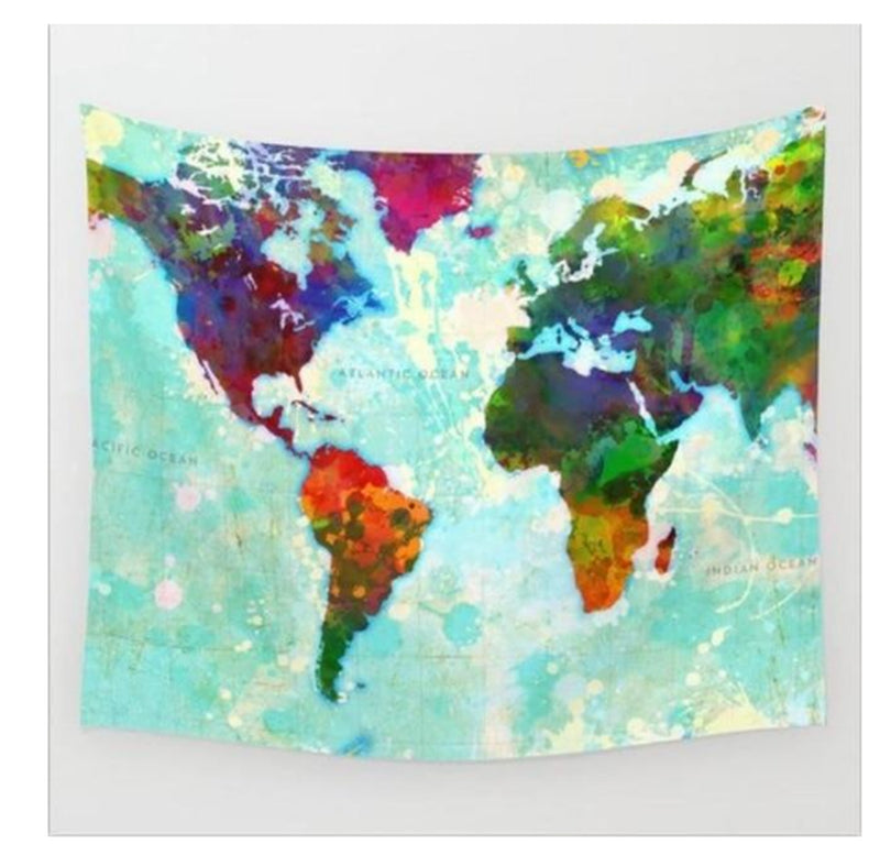 World Map Tapestry