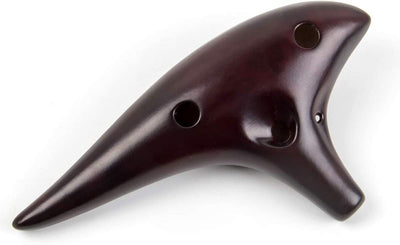 Ocarina in Ceramica Fumé Ocarina Alto C a 12 Fori Borsa Protettiva Libretto Di Brani Di Base per Bambini E Adulti Affumicato