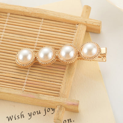 Slip-On Pearl Bow Hair Clip