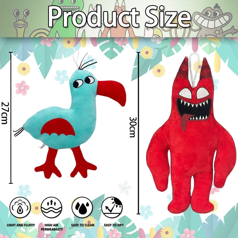 2 PCS Garten of Banban Peluche, Garten of Banban Chapter 4 Characters, Evil Banban, Tarta Bird, Garten of Banban, Garten of Banban Plush, Giardino Di Banbanregalo per Giocatori E Fan Del Gioco