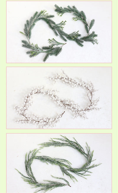 Creative Pine Branches and Red Fruit Ornaments Decoration